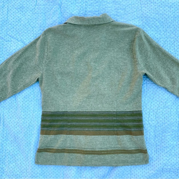 Vintage Green Striped Button Down - Picture 5 of 6